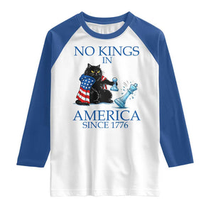 Funny Protest Chess Cat No Kings In America Raglan Shirt Political Humor Gift TS12 White Royal Print Your Wear