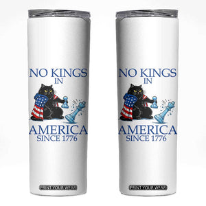Funny Protest Chess Cat No Kings In America Skinny Tumbler Political Humor Gift TS12 White Print Your Wear