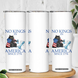 Funny Protest Chess Cat No Kings In America Skinny Tumbler Political Humor Gift TS12 Print Your Wear