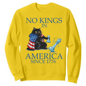 Funny Protest Chess Cat No Kings In America Sweatshirt Political Humor Gift TS12 Daisy Print Your Wear