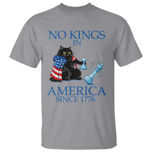 Funny Protest Chess Cat No Kings In America T Shirt Political Humor Gift TS12 Sport Gray Print Your Wear