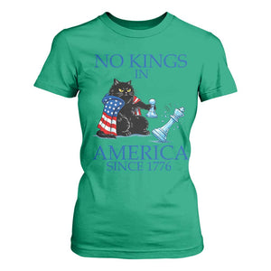 Funny Protest Chess Cat No Kings In America T Shirt For Women Political Humor Gift TS12 Irish Green Print Your Wear