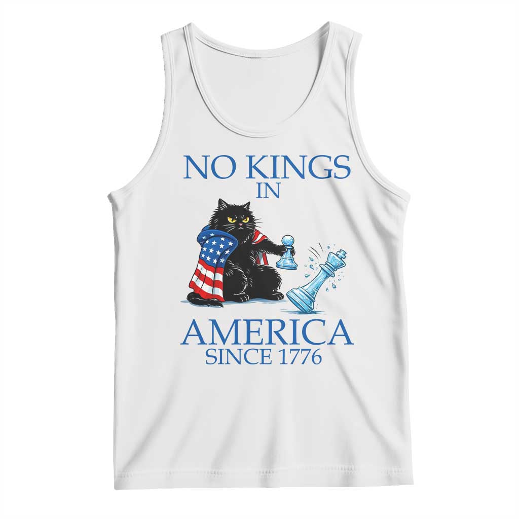 Funny Protest Chess Cat No Kings In America Tank Top Political Humor Gift TS12 White Print Your Wear