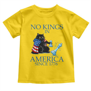 Funny Protest Chess Cat No Kings In America Toddler T Shirt Political Humor Gift TS12 Daisy Print Your Wear