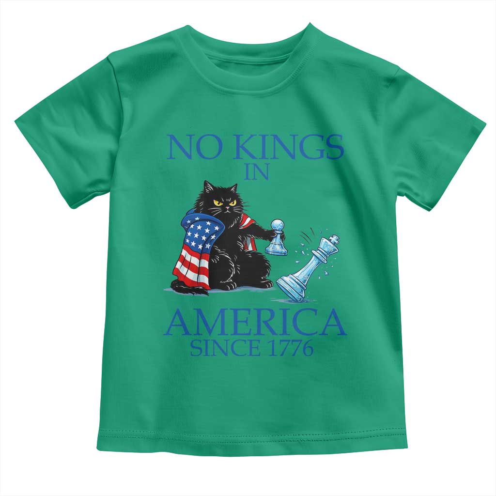 Funny Protest Chess Cat No Kings In America Toddler T Shirt Political Humor Gift TS12 Irish Green Print Your Wear