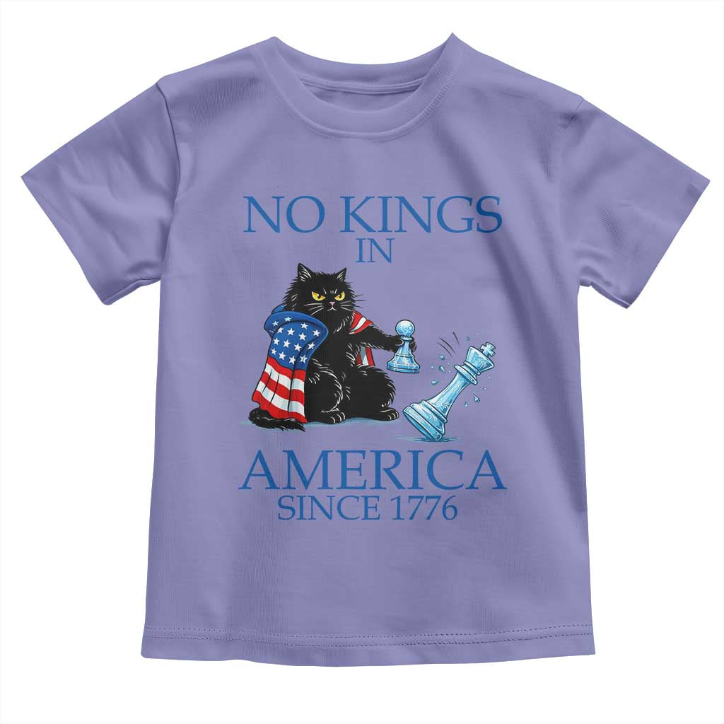 Funny Protest Chess Cat No Kings In America Toddler T Shirt Political Humor Gift TS12 Violet Print Your Wear