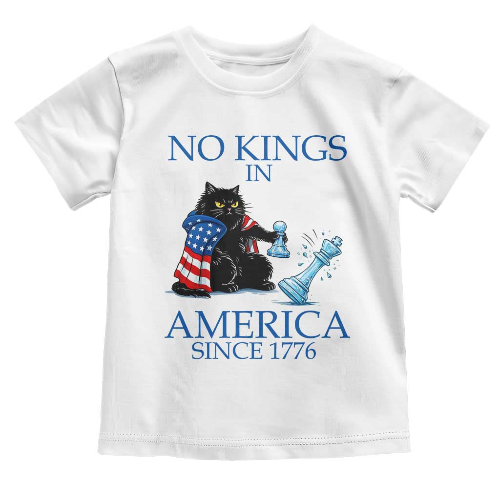 Funny Protest Chess Cat No Kings In America Toddler T Shirt Political Humor Gift TS12 White Print Your Wear