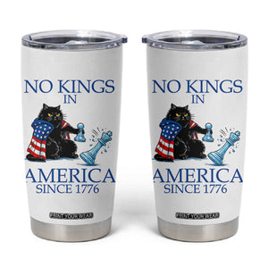 Funny Protest Chess Cat No Kings In America Tumbler Cup Political Humor Gift TS12 White Print Your Wear