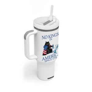 Funny Protest Chess Cat No Kings In America Tumbler With Handle Political Humor Gift TS12 Print Your Wear