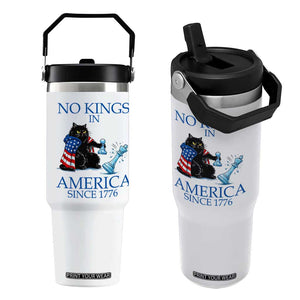 Funny Protest Chess Cat No Kings In America Flip Straw Tumbler Political Humor Gift TS12 One Size: 30 oz White Print Your Wear