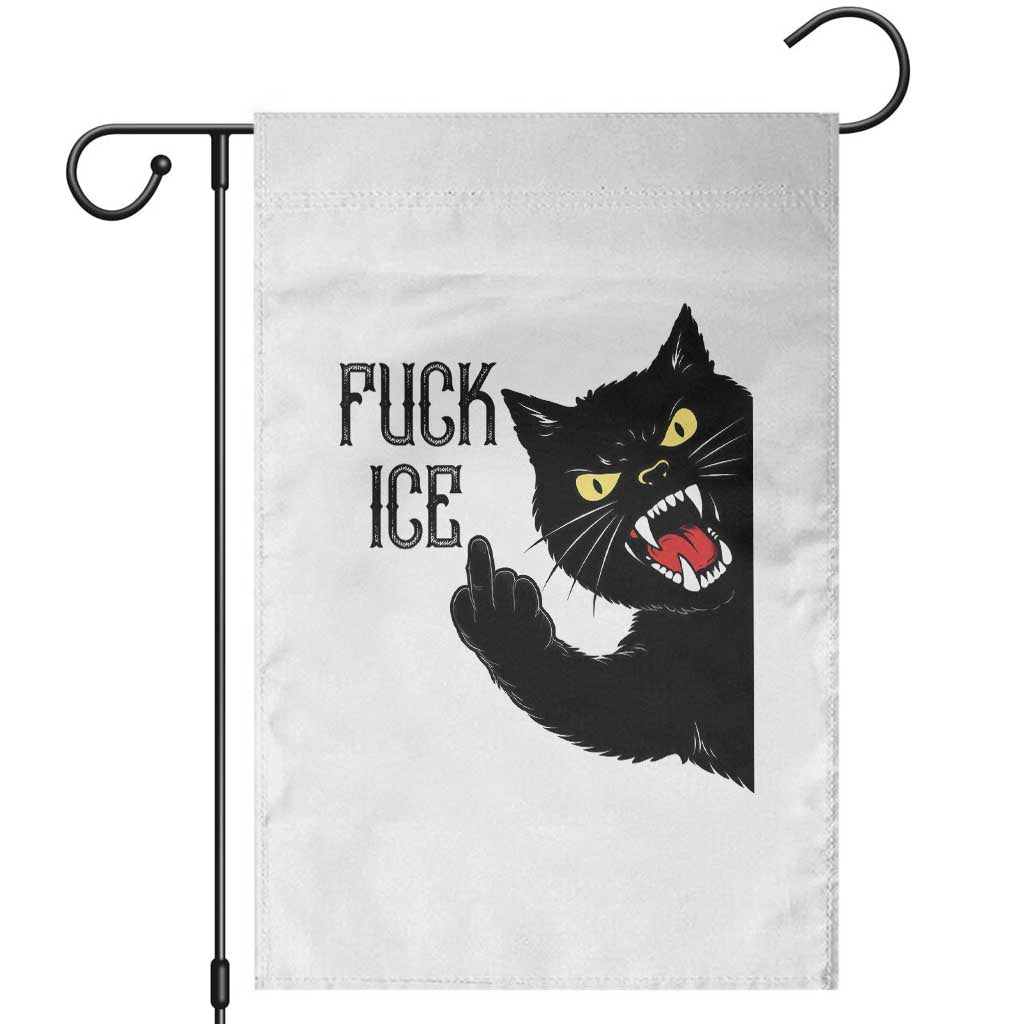Funny Fck Ice Black Cat Garden Flag Resist Minneapolis Political TS12 White Print Your Wear