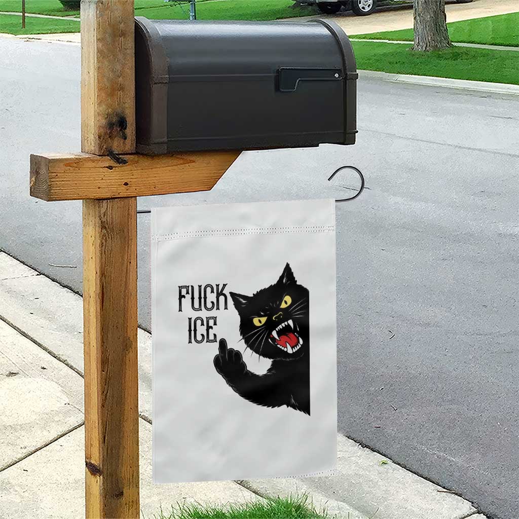Funny Fck Ice Black Cat Garden Flag Resist Minneapolis Political TS12 Print Your Wear