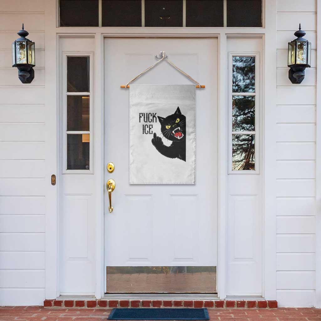 Funny Fck Ice Black Cat Garden Flag Resist Minneapolis Political TS12 Print Your Wear
