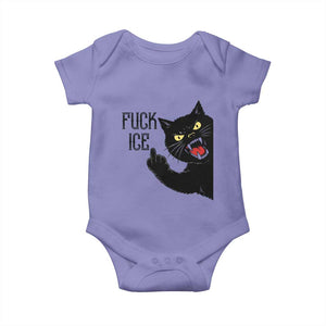 Funny Fck Ice Black Cat Baby Onesie Resist Minneapolis Political TS12 Violet Print Your Wear