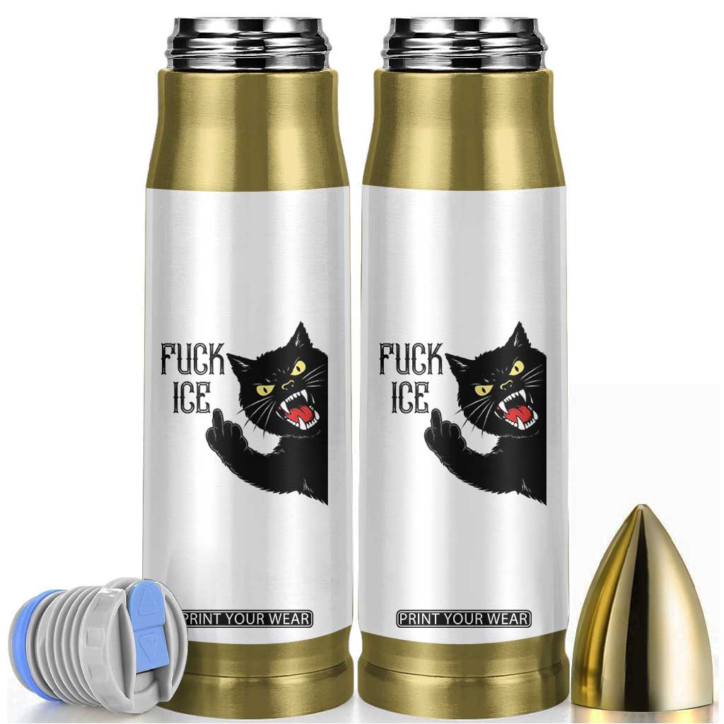 Funny Fck Ice Black Cat Bullet Tumbler Resist Minneapolis Political TS12 White Print Your Wear