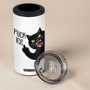 Funny Fck Ice Black Cat 4 in 1 Can Cooler Tumbler Resist Minneapolis Political TS12 Print Your Wear