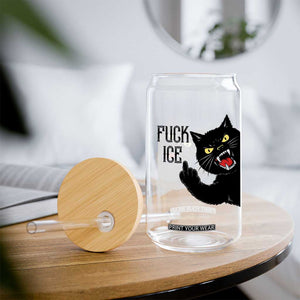 Funny Fck Ice Black Cat Glass Can Resist Minneapolis Political TS12 Print Your Wear