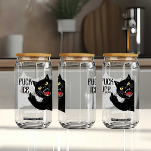 Funny Fck Ice Black Cat Glass Can Resist Minneapolis Political TS12 Print Your Wear