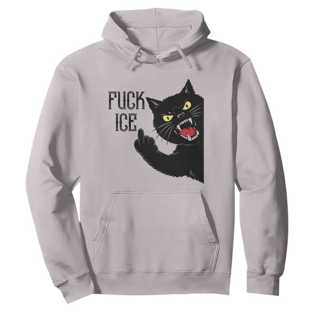 Funny Fck Ice Black Cat Hoodie Resist Minneapolis Political TS12 Ice Gray Print Your Wear