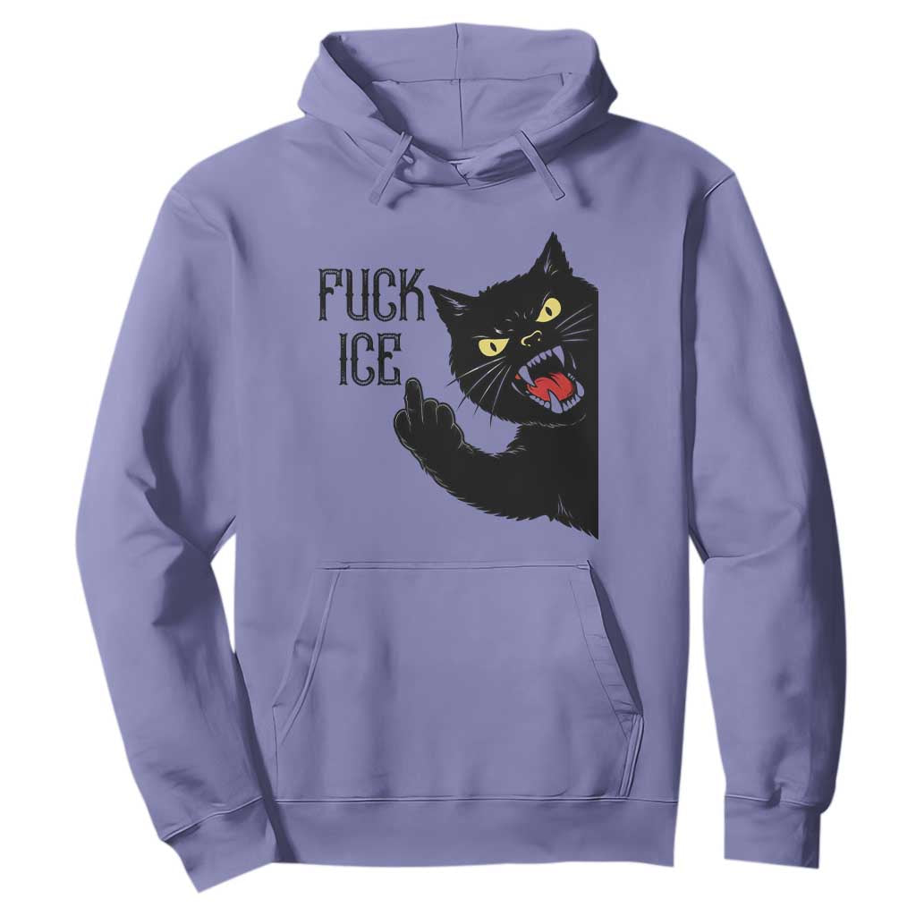 Funny Fck Ice Black Cat Hoodie Resist Minneapolis Political TS12 Violet Print Your Wear