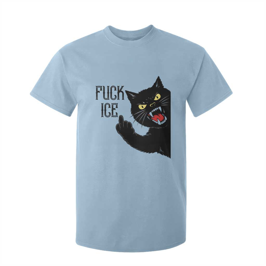 Funny Fck Ice Black Cat T Shirt For Kid Resist Minneapolis Political TS12 Light Blue Print Your Wear