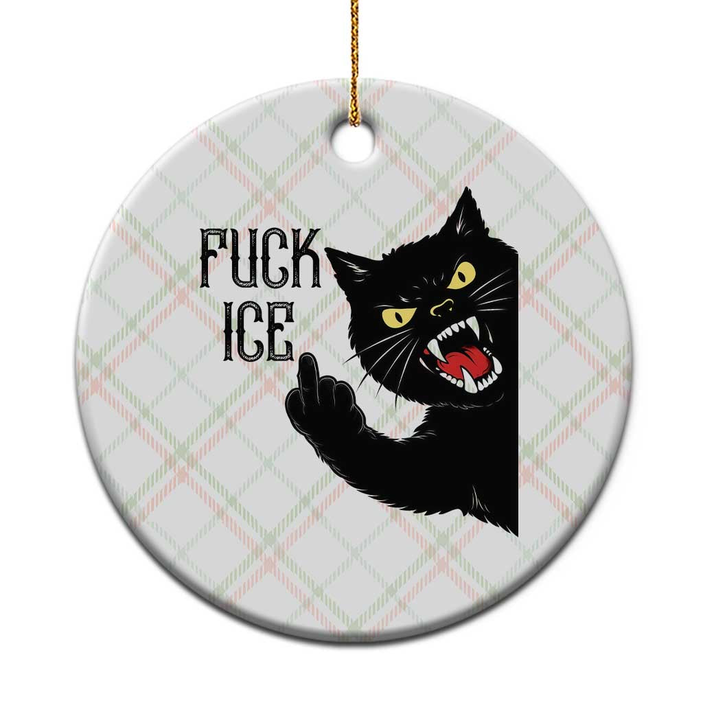 Funny Fck Ice Black Cat Ceramic Ornament Resist Minneapolis Political TS12 1pc Christmas Plaid Print Your Wear