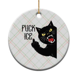 Funny Fck Ice Black Cat Ceramic Ornament Resist Minneapolis Political TS12 1pc Christmas Plaid Print Your Wear