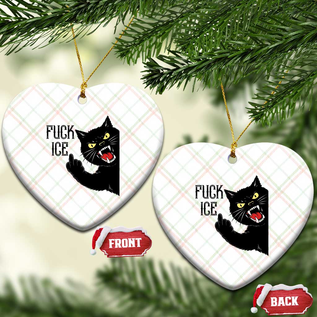 Funny Fck Ice Black Cat Ceramic Ornament Resist Minneapolis Political TS12 Print Your Wear