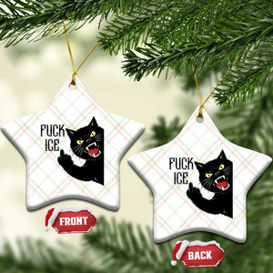 Funny Fck Ice Black Cat Ceramic Ornament Resist Minneapolis Political TS12 Print Your Wear