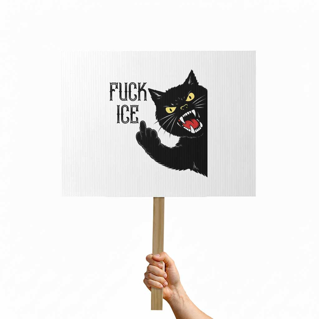 Funny Fck Ice Black Cat Protest Sign Resist Minneapolis Political TS12 Horizontal 18