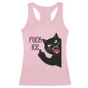 Funny Fck Ice Black Cat Racerback Tank Top Resist Minneapolis Political TS12 Light Pink Print Your Wear