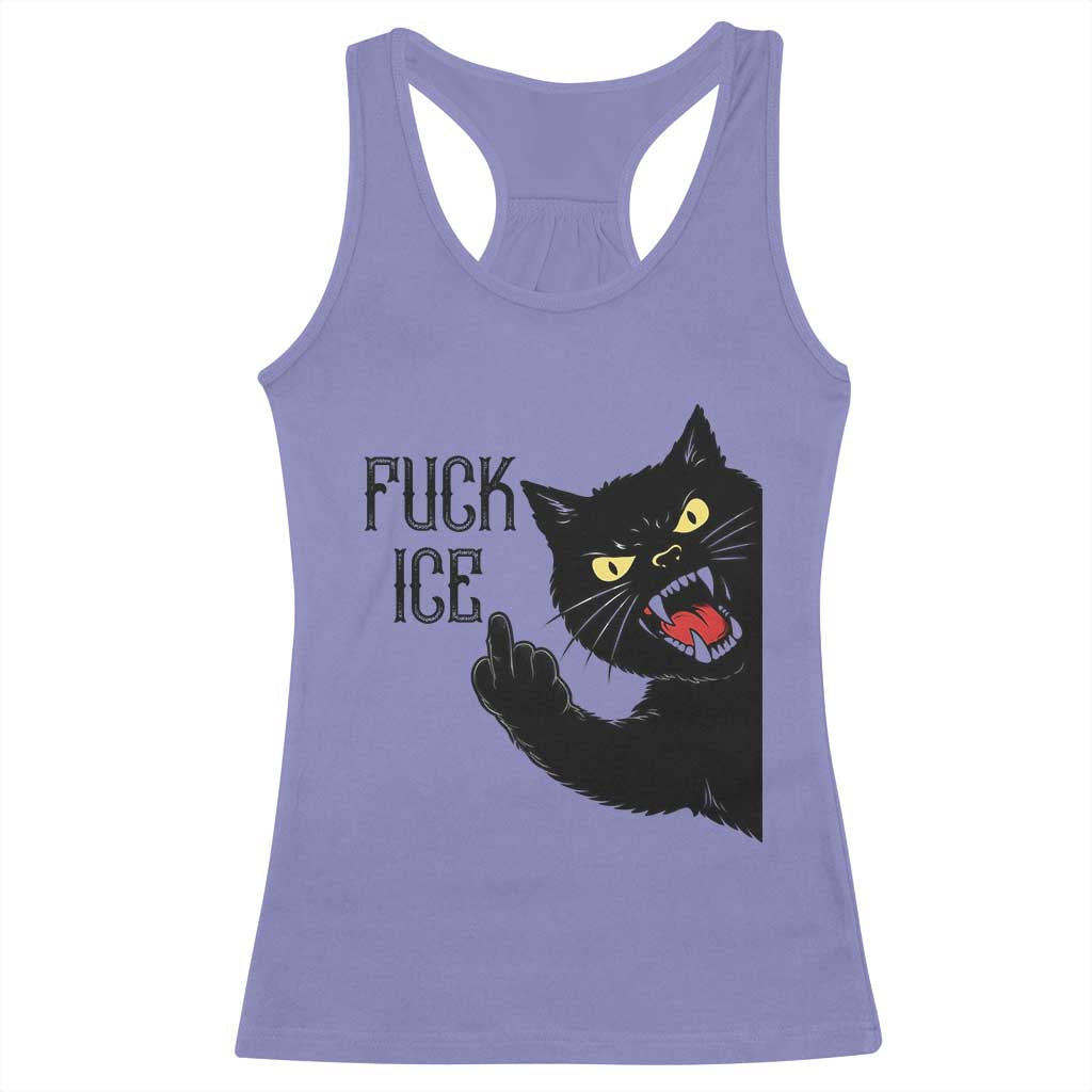 Funny Fck Ice Black Cat Racerback Tank Top Resist Minneapolis Political TS12 Violet Print Your Wear