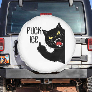 Funny Fck Ice Black Cat Spare Tire Cover Resist Minneapolis Political TS12 No hole White Print Your Wear