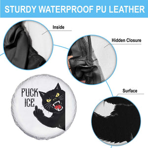 Funny Fck Ice Black Cat Spare Tire Cover Resist Minneapolis Political TS12 Print Your Wear
