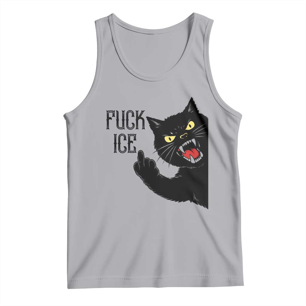 Funny Fck Ice Black Cat Tank Top Resist Minneapolis Political TS12 Athletic Heather Print Your Wear