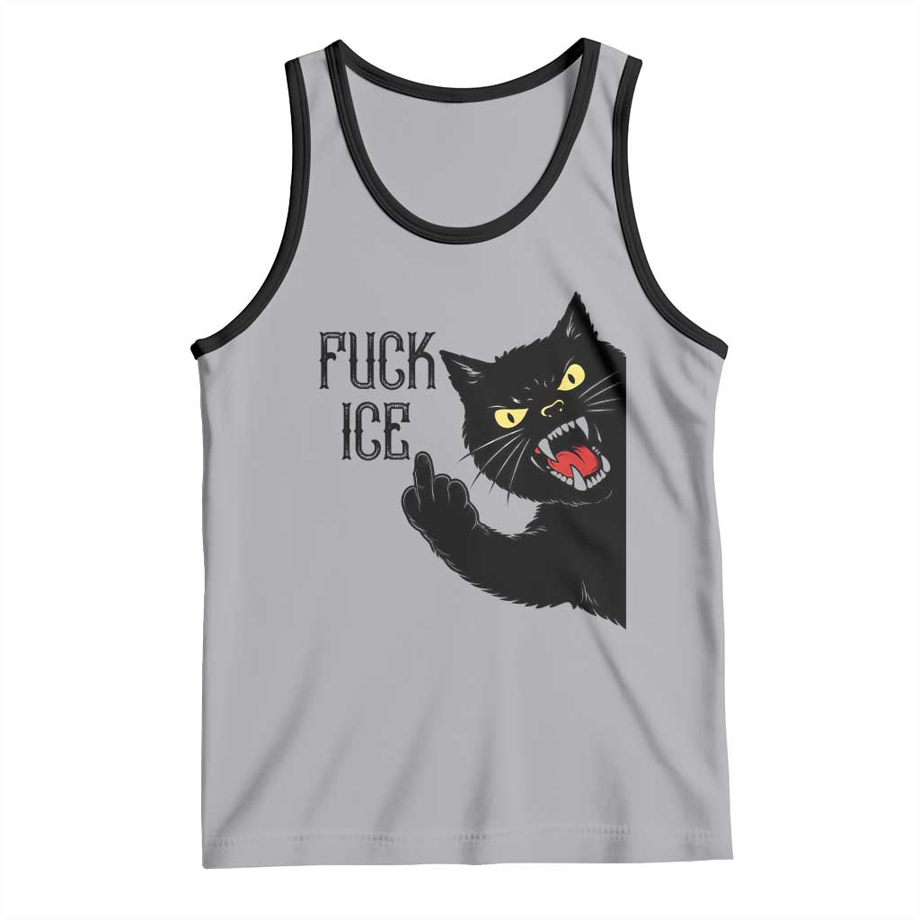 Funny Fck Ice Black Cat Tank Top Resist Minneapolis Political TS12 Athletic Heather Black Print Your Wear