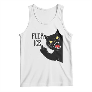 Funny Fck Ice Black Cat Tank Top Resist Minneapolis Political TS12 White Print Your Wear