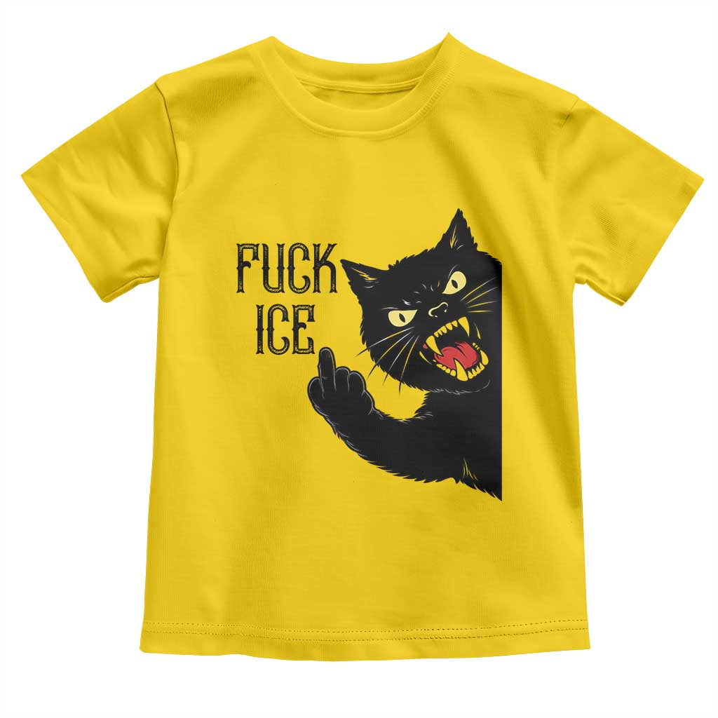 Funny Fck Ice Black Cat Toddler T Shirt Resist Minneapolis Political TS12 Daisy Print Your Wear