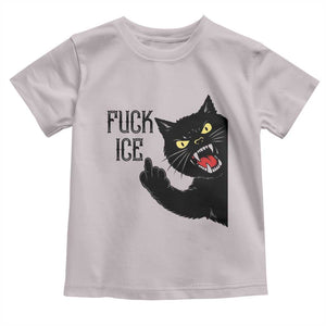 Funny Fck Ice Black Cat Toddler T Shirt Resist Minneapolis Political TS12 Ice Gray Print Your Wear