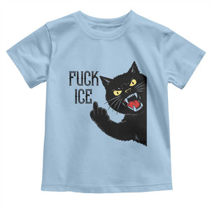 Funny Fck Ice Black Cat Toddler T Shirt Resist Minneapolis Political TS12 Light Blue Print Your Wear