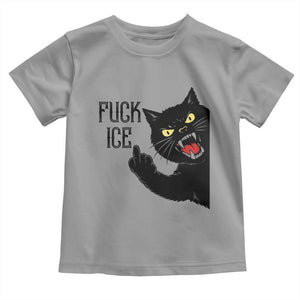 Funny Fck Ice Black Cat Toddler T Shirt Resist Minneapolis Political TS12 Sport Gray Print Your Wear