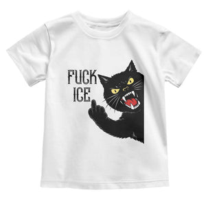 Funny Fck Ice Black Cat Toddler T Shirt Resist Minneapolis Political TS12 White Print Your Wear