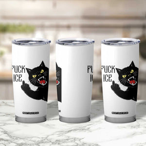 Funny Fck Ice Black Cat Tumbler Cup Resist Minneapolis Political TS12 Print Your Wear