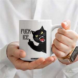 Funny Fck Ice Black Cat Coffee Mug Resist Minneapolis Political TS12 Print Your Wear