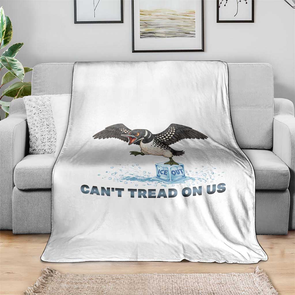 Can Not Tread On Us Minnesota Loon Throw Blanket Anti ICE MN Protest TS12 Print Your Wear