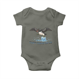 Can Not Tread On Us Minnesota Loon Baby Onesie Anti ICE MN Protest TS12 Military Green Print Your Wear
