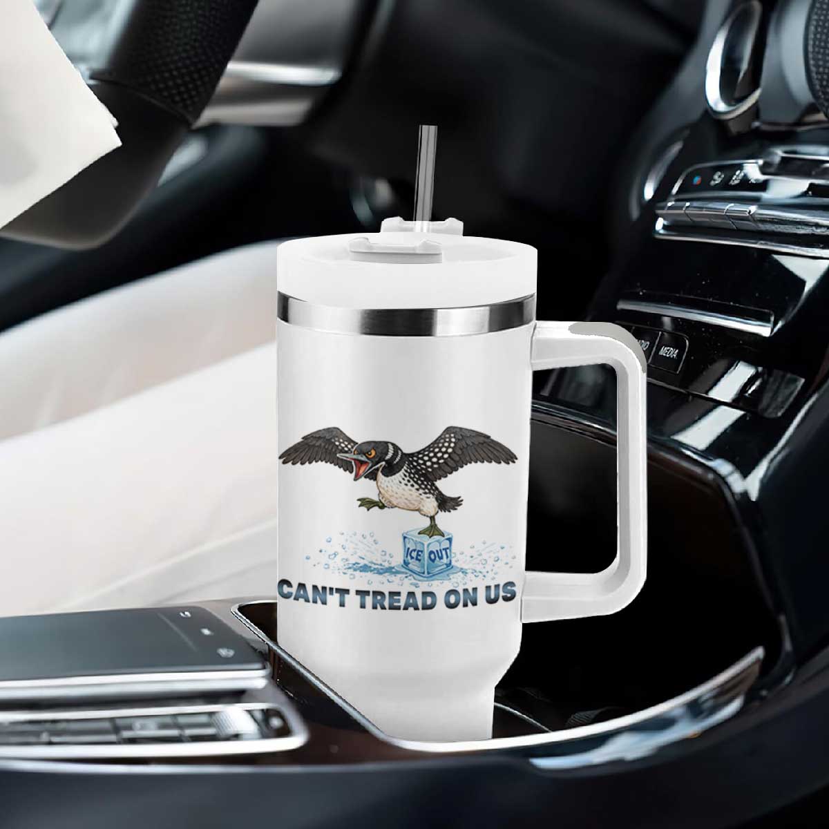 Can Not Tread On Us Minnesota Loon Tumbler With Handle Anti ICE MN Protest TS12 Print Your Wear