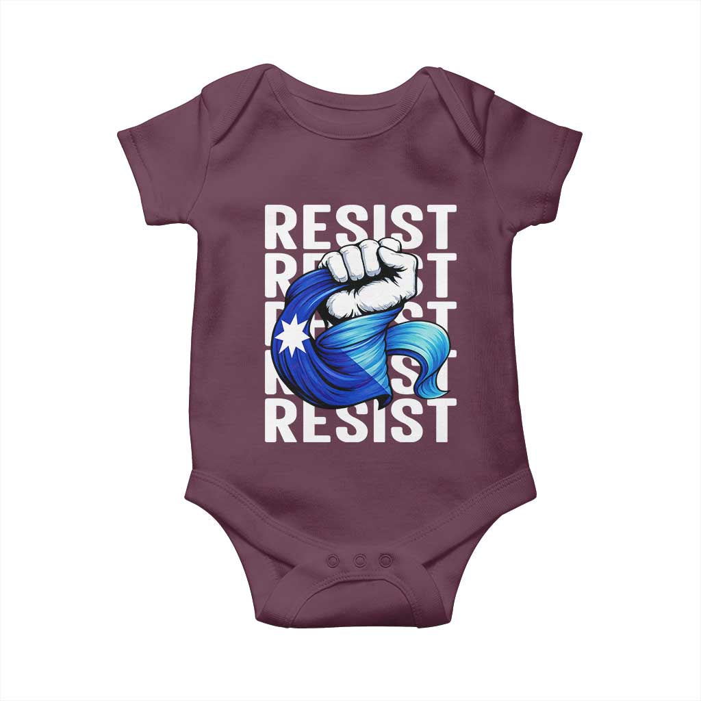 Minnesota Resist Ice Out Baby Onesie Support MN Anti Ice Movement TS12 Maroon Print Your Wear