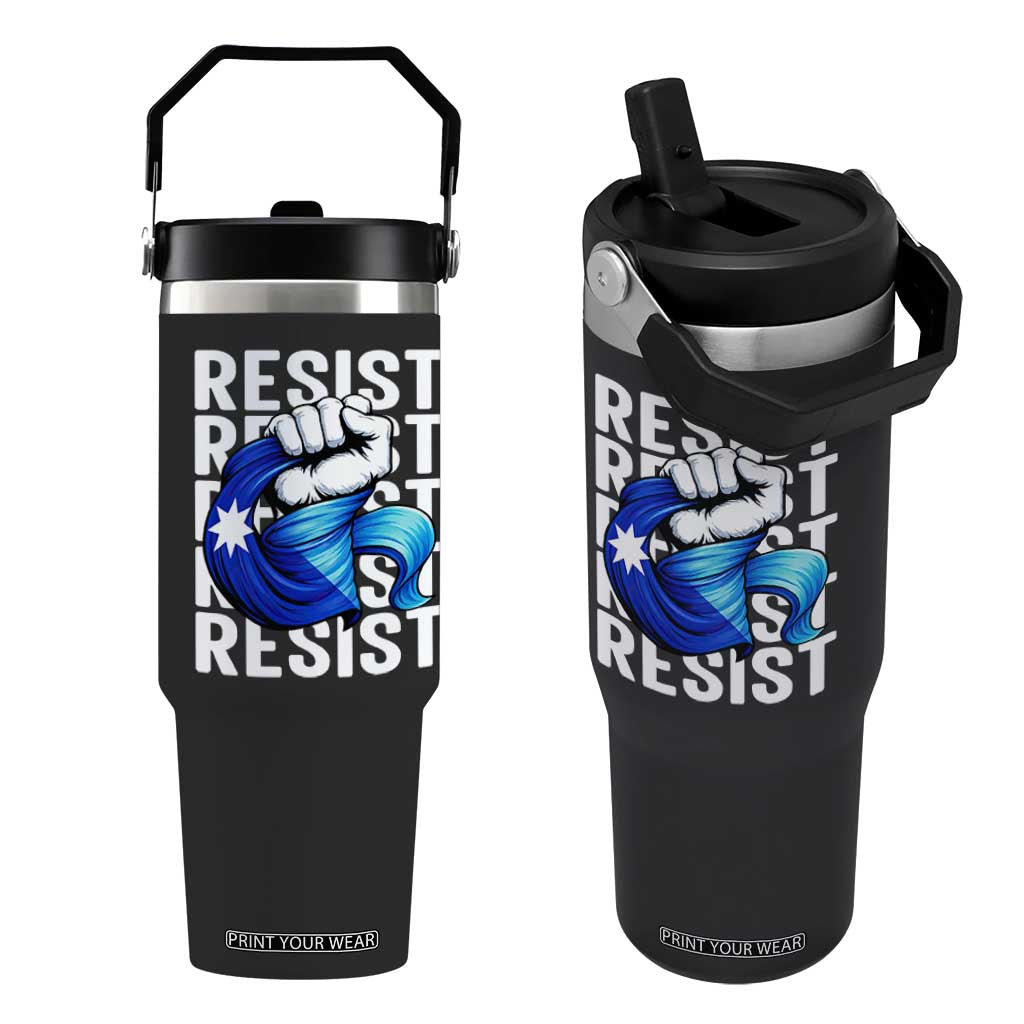 Minnesota Resist Ice Out Flip Straw Tumbler Support MN Anti Ice Movement TS12 One Size: 30 oz Black Print Your Wear
