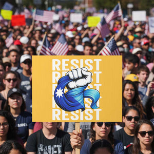Minnesota Resist Ice Out Protest Sign Support MN Anti Ice Movement TS12 Horizontal 18" × 24" Yellow Print Your Wear